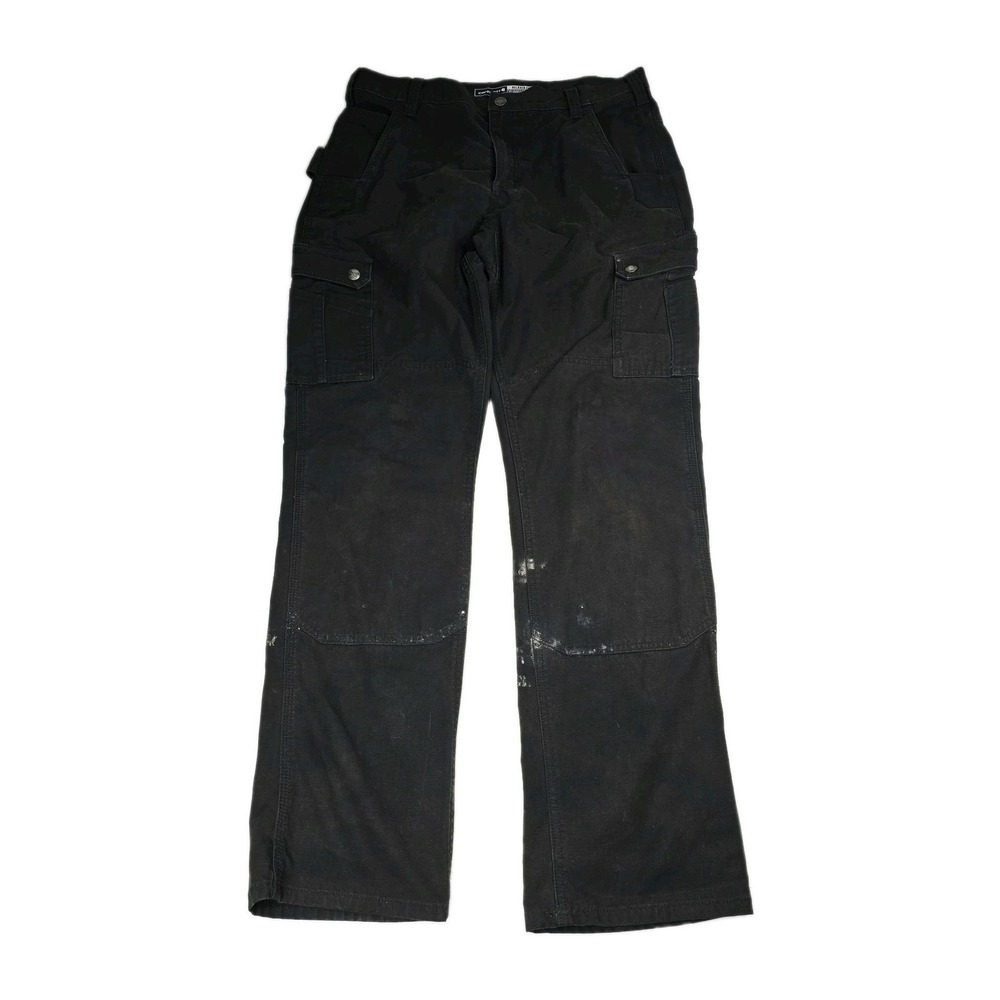 Carhartt Rugged Flex Cargo Work Pants Mens 34x34 Black Relaxed Fit 105461 34M